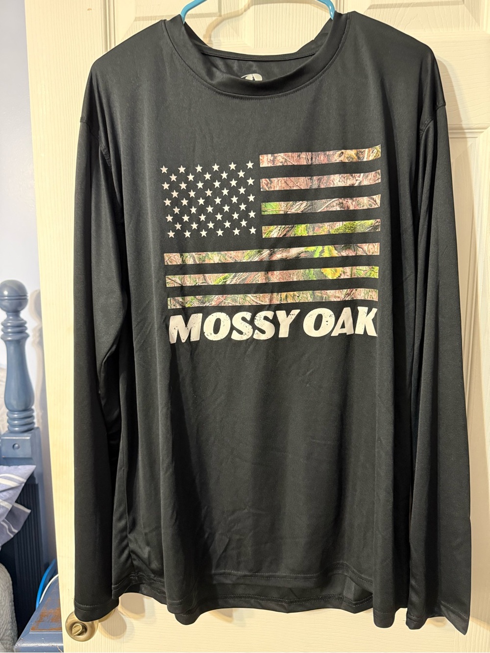 Mossy Oak Black Performance Polyester Tee
